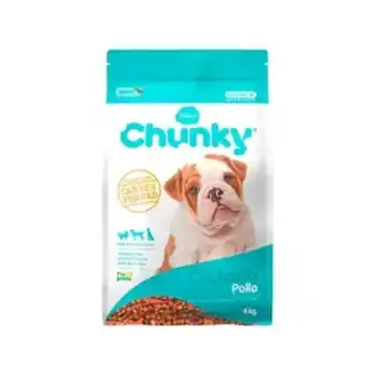 Alkosto Chunky cachorro pollo 4 kilos oferta