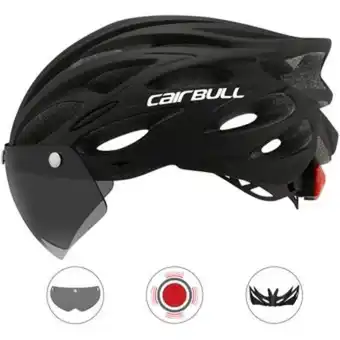 Linio Casco bicicleta mtb ruta con gafas cairbull cb-10 negro oferta