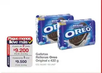 Makro Galletas Rellenas Oreo Original x 432 g oferta