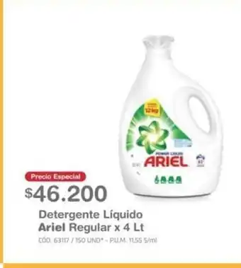 Makro Detergente Liquido Ariel Regular x 4 Lt oferta