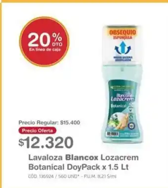 Makro Lavaloza Blancox Lozacrem Botanical DoyPack x 1.5 Lt oferta
