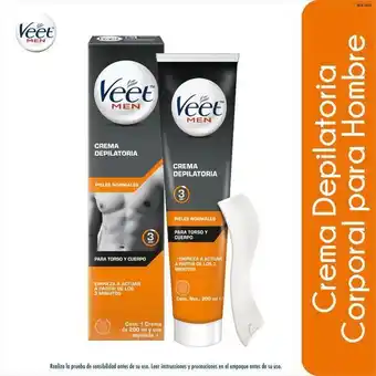 Éxito Crema depilatoria for men veet 200 ml oferta