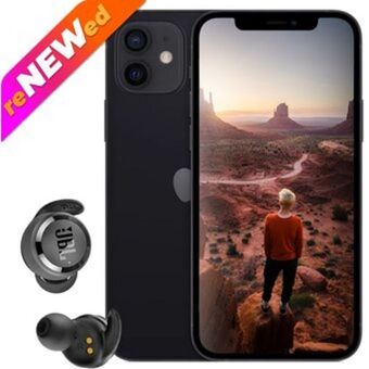 Linio Iphone 12 128gb negro- garantía 12 meses + audífonos inalámbricos jbl t280ws plus (obsequio) oferta