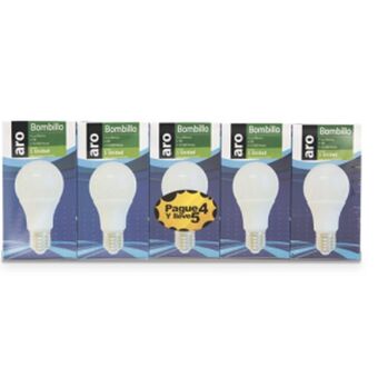 Makro Bombillo led aro 7w luz blanca e27 15000h 5u oferta