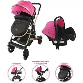 Linio Coche bebe moises happy baby ts rosa fj oferta