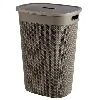 Canasta para ropa con tapa filo 55l beige