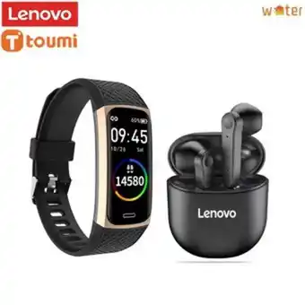 Linio Lenovo pd1 auriculares audífonos tws y toumi band 6 pulsera inteligent oferta