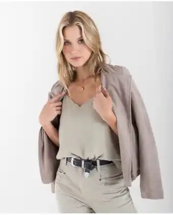 Naf Naf Camisa para mujer gris de tiras básica oferta