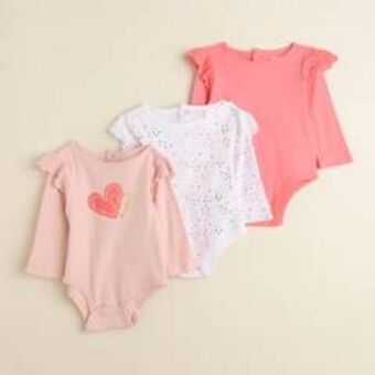 Falabella Bodies bebé niña pack x3 algodón yamp oferta