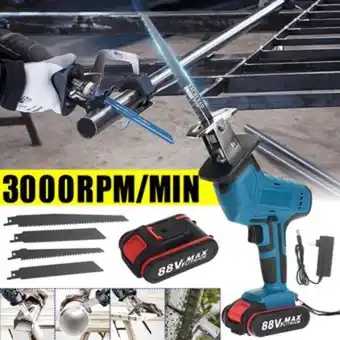 Linio Sierra electrica con bateria 88vf drillpro-azul oferta
