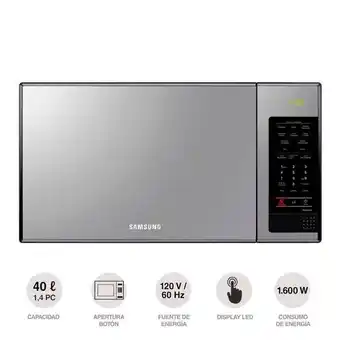 Carulla Horno microondas dorador 40lts samsung mg402madxb oferta