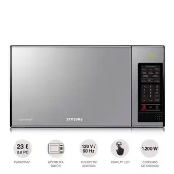 Carulla Horno microondas dorador 23lts samsung age83x/xap oferta