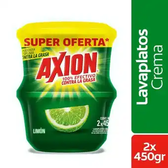 Superdroguería Olímpica Lavaloza crema axion limón 450 g x2 unds oferta oferta
