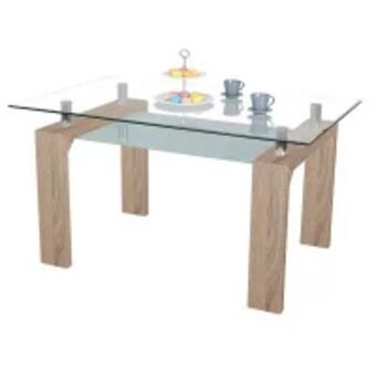 Easy Mesa fija 140x90x76 natural vidrio oferta