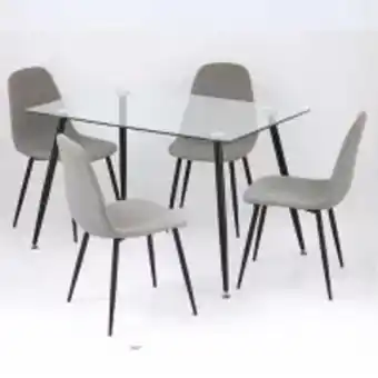 Easy Comedor 4 puestos cleto 120x80x75 vidrio oferta