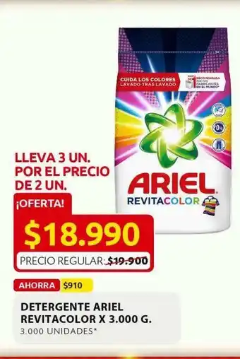 Ara Detergente ariel revitacolor x 3000 g oferta