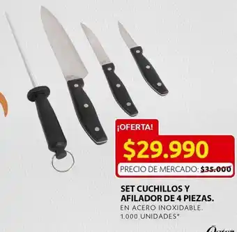 Ara Cuchillos y afilador de 4 piezas oferta