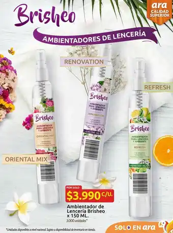 Ara Ambientador de lenceria brisheo oferta