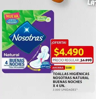 Ara Toallas higiénicas nosotros oferta