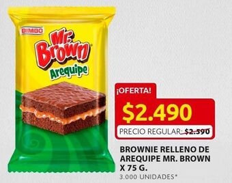 Ara Brownie relleno de arequipe mr brown oferta