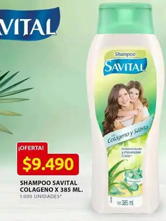 Ara Shampoo savital colageno x 385 ml oferta