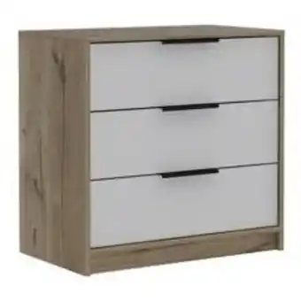 Falabella Cómoda 3 cajones kaia duna y blanco oferta