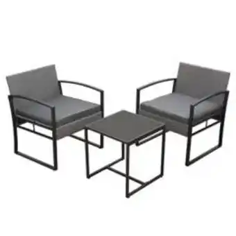 Falabella Juego de sala exterior con marco de acero granate oferta