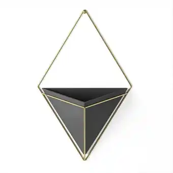Matera colgante triangular para pared negro