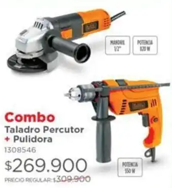 Easy Black+Decker Combo Taladro Percutor + Pulidora oferta