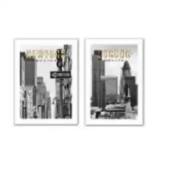 Easy Pack 2 canvas 30x40 2d cuidades b/n oferta