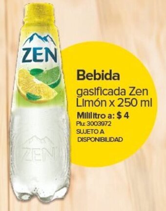 Super Inter Bebida Gasificada Zen Limón 250ml oferta