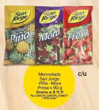 Mermelada San Jorge Piña-Mora, Fresa 90g