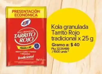 Super Inter Kola Granulada Tarrito Rojo Tradicional 25g oferta