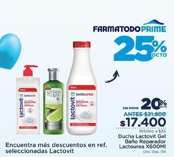 FarmaTodo Ducha Lactovit Gel Baño Reparador Lactourea 600ml oferta