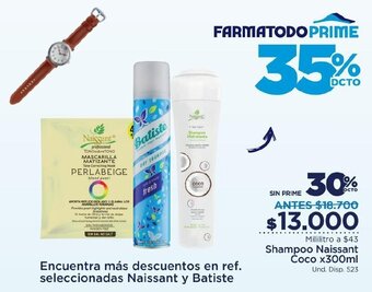 FarmaTodo Shampoo Naissant Coco 300ml oferta