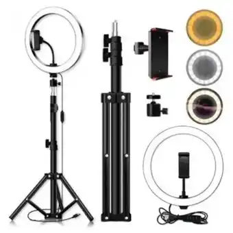 Linio Aro de luz 26 cm con trípode profesional 2 metros de altura oferta