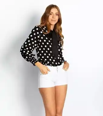 Derek Edna blusa estampada en pepas manga larga derek oferta