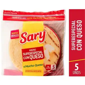 Carulla Arepa 5 unds queso sup/esp sary 400 gr oferta