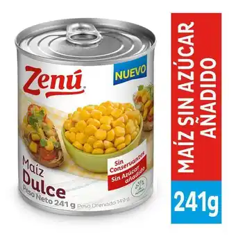 Carulla Maíz dulce sin azúcar zenu 241 gr oferta