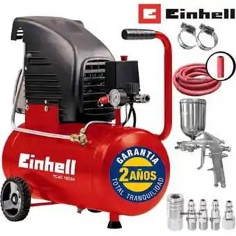 Linio Compresor aire aleman enhell 24 lts 2 hp 116 psi + pistola + manguera oferta
