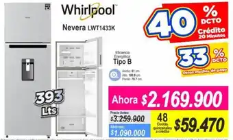Alkomprar Whirlpool Nevera LWT1433K oferta