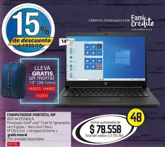 Hogar y Moda Computador portátil hp oferta