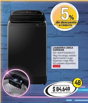 Hogar y Moda Lavadora carga superior 19kg oferta