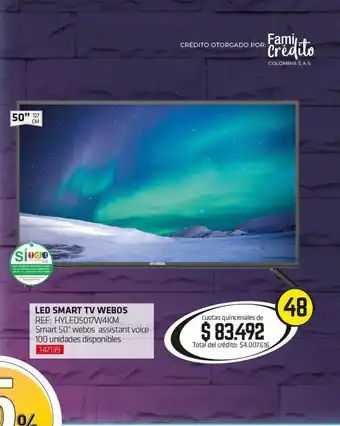 Hogar y Moda Smart tv led 50'' oferta