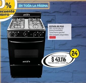 Hogar y Moda Estufa de piso abba oferta
