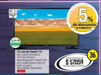 Hogar y Moda Smart tv led 32'' oferta