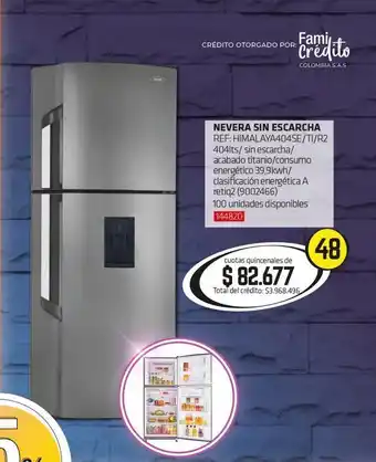 Hogar y Moda Nevera haceb sin escarcha oferta