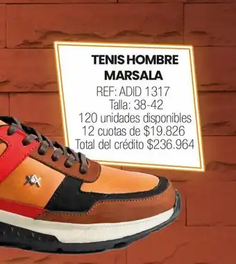 Hogar y Moda Tenis hombre marsala talla 38-42 oferta