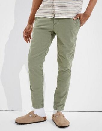 American Eagle Pantalón ae flex slim lived-in khaki oferta