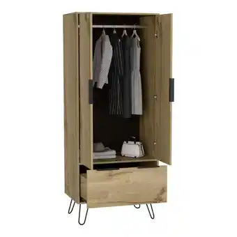 Éxito Closet ali, café claro y wengue, 2 pues 1 cajonera mai oferta